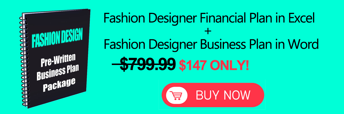 fashion designer financial plan Excel download