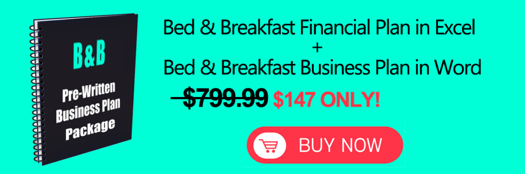 Bed and breakfast financial plan Excel download