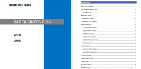 Bed And Breakfast Business Plan Template - B&B Financial Plan