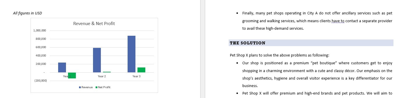 Pet store business plan sample