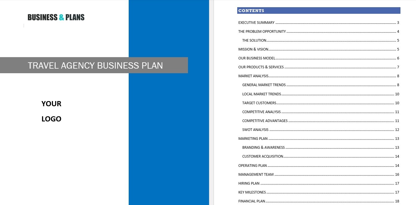 business plan tourism agency