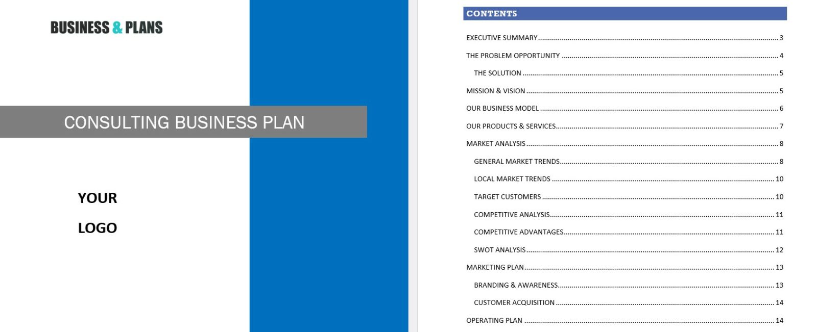 Consulting business plan in Word