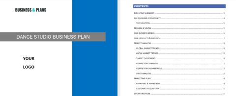 Dance Studio Business Plan Template Word - Dance Studio Financial Plan ...